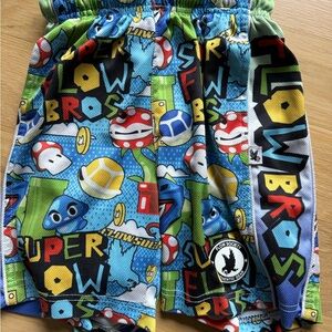 Flow Society Kids 'Super Pow Bros' Blue Graphic Swim Shorts